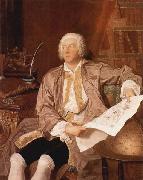 Aved, Jacques-Andre-Joseph Portrait of Carl Gustaf Tessin USA oil painting artist